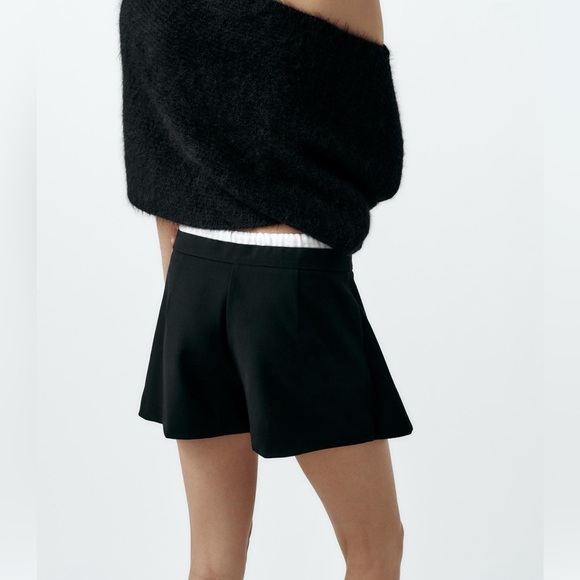 zara contrast waistband skort xs - Picture 2 of 3